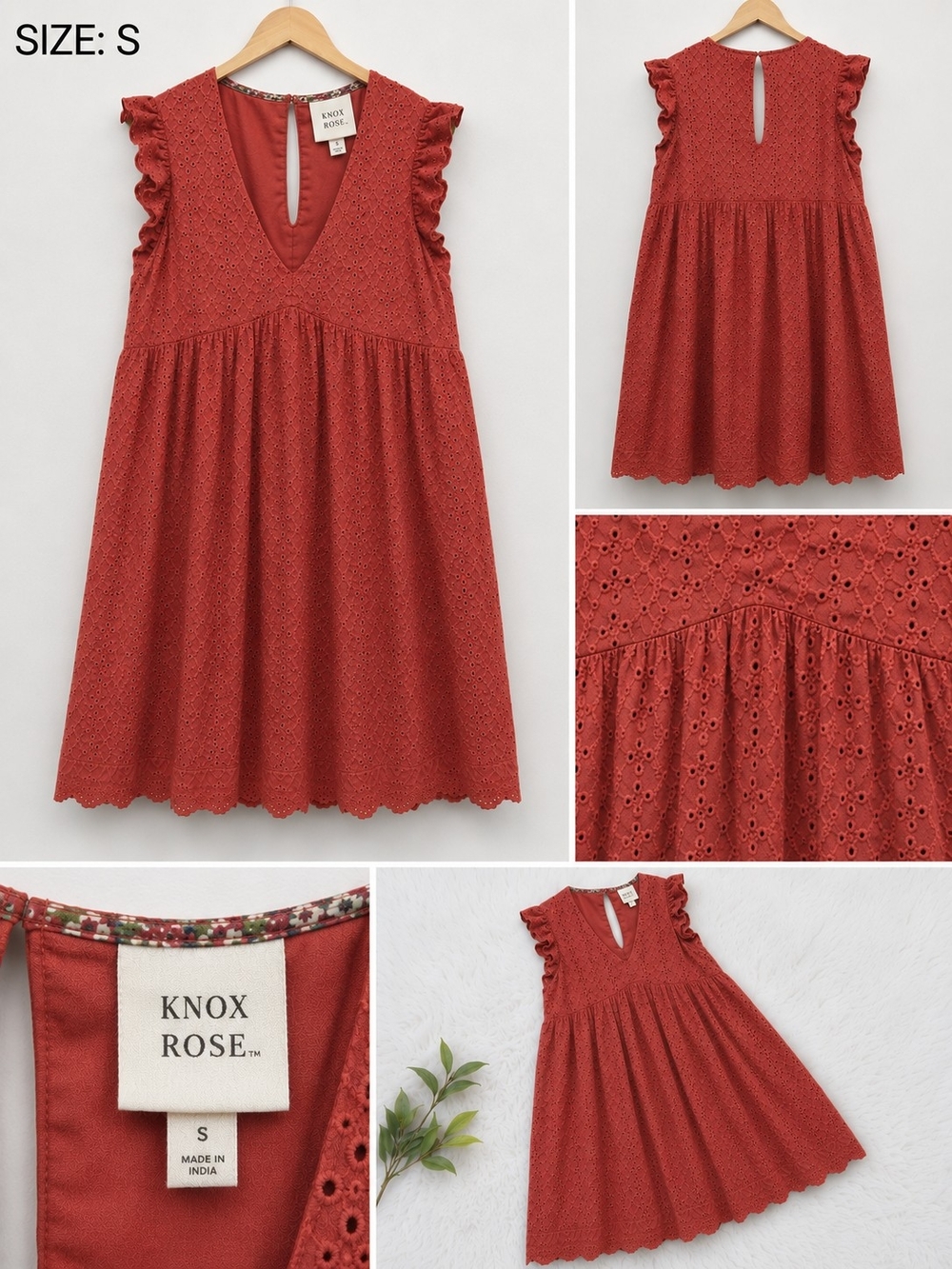 Knox Rose Eyelet Dress Size Small